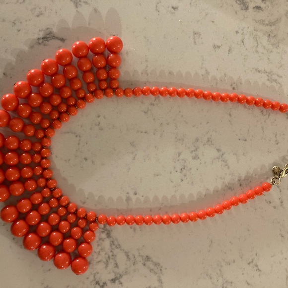 J.Crew orange 🍊 balls statement necklace - Picture 3 of 3
